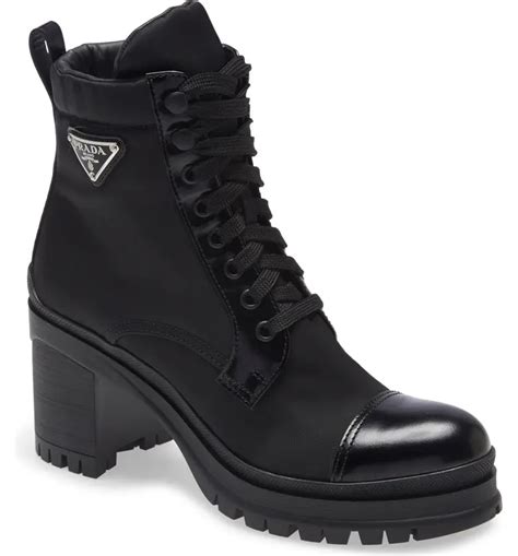 prada rodeo boots|prada block heel combat boots.